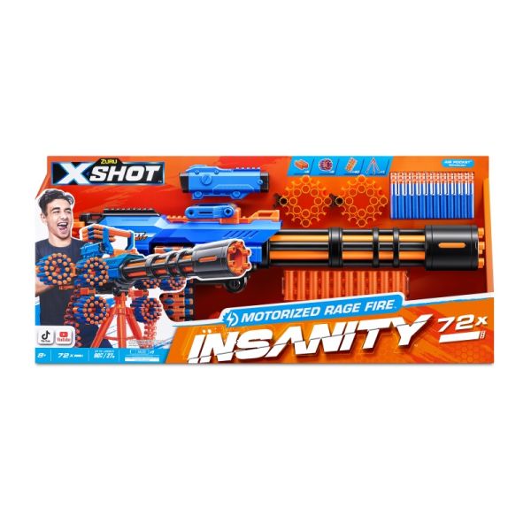 ZURU XSHOT INSANITY - Rage Fire Blaster motorisiert mit 72 Darts