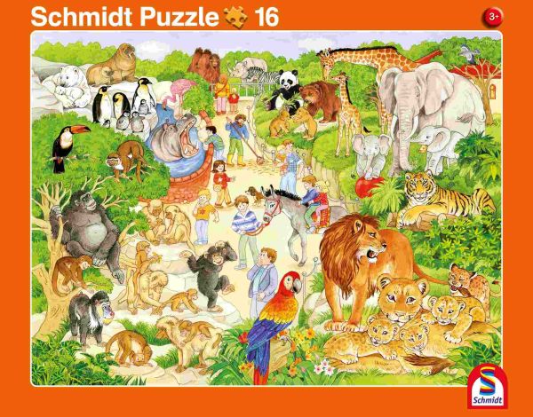 Schmidt Puzzle - 2er Set Rahmenpuzzle Zoo + Bauernhof