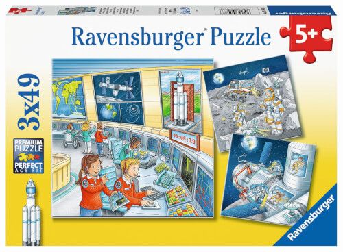 Ravensburger® Puzzle - Auf Weltraummission mit Tom und Mia, 3x49 Teile