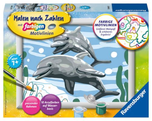 Ravensburger® Malen nach Zahlen - Freundliche Delfine