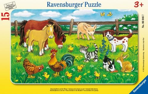Ravensburger®Puzzle - Bauernhoftiere auf der Wiese, 15 Teile