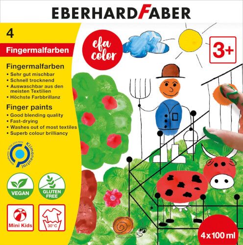 Eberhard Faber - Fingermalfarben EFA colour, 4er Set
