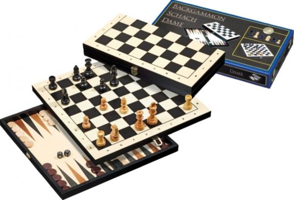 Philos - Reise-Schach-Backgammon-Dame-Set