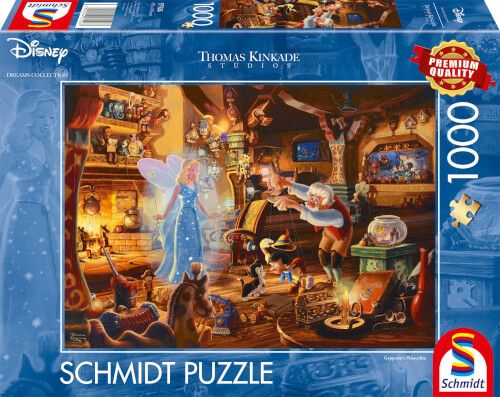 Schmidt Spiele Puzzle Thomas Kinkade - Disney, Geppetto's Pinocchio, 1000 Teile