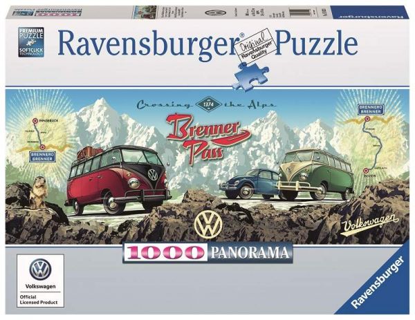 Ravensburger® Puzzle - Mit dem VW Bulli über den Brenner