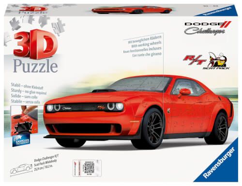 Ravensburger® 3D Puzzle - Dodge Challenger R/T Scat Pack Widebody, 108 Teile