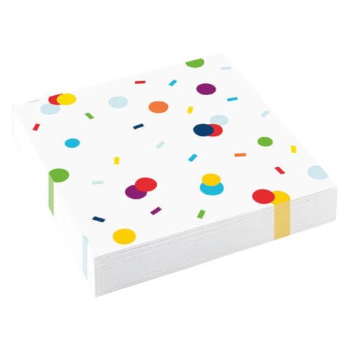 amscan® Confetti Birthday - 20 Servietten, 33 x 33 cm
