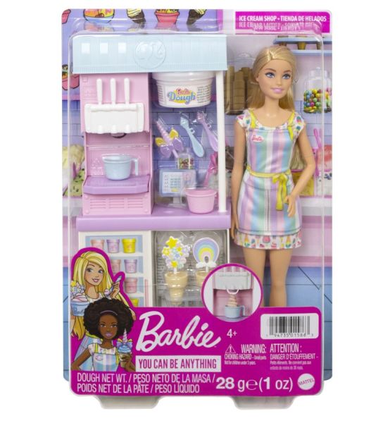 Barbie® - Eisdiele Spielset mit Puppe blond