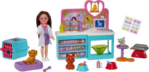 Barbie® Chelsea - Tierklinik Spielset mit Tierchen & Zubehör