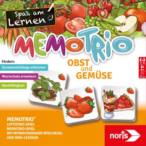 Noris Spiele - MemoTrio® Obst und Gemüse