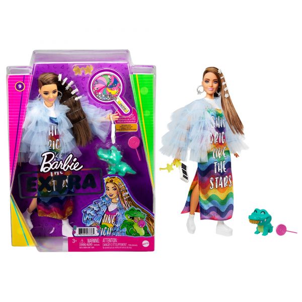 Barbie® Extra - Puppe im Regenbogenkleid