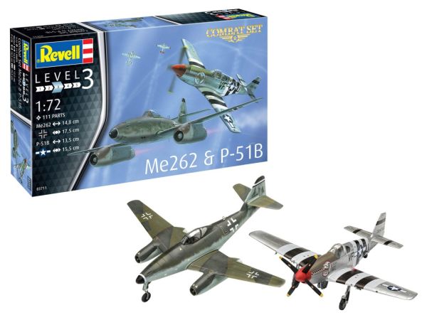 Revell Modellbau Combat Set - Messerschmitt Me262 & P-51B