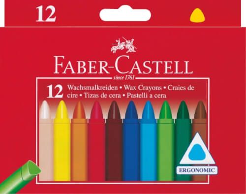 Faber-Castell - Wachsmalkreiden, 12er Set