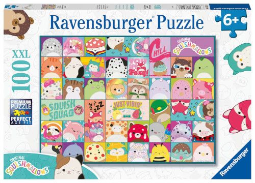 Ravensburger® Kinderpuzzle XXL Squishmallows - Viele bunte Squishmallows, 100 Teile