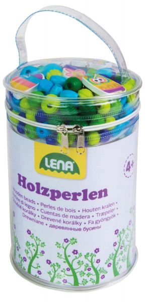 Lena® - Holzperlentasche, blau