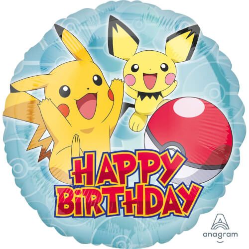 amscan® Pokemon - Happy Birthday Folienballon rund