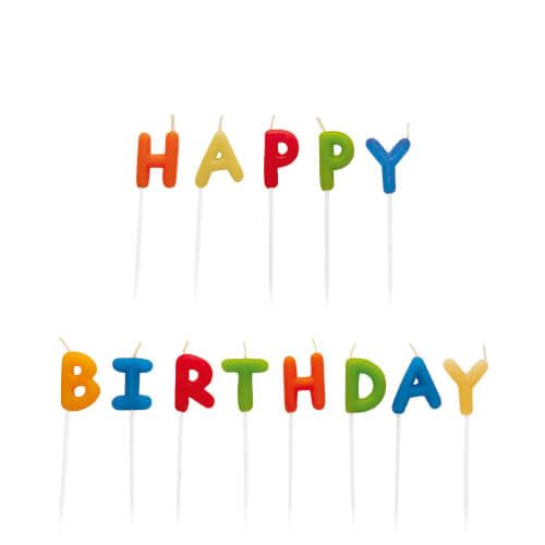 amscan® Happy Birthday - Kerzen-Set, mehrfarbig