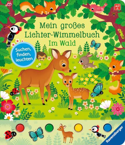 Ravensburger® Bücher - Mein großes Lichter-Wimmelbuch: Im Wald