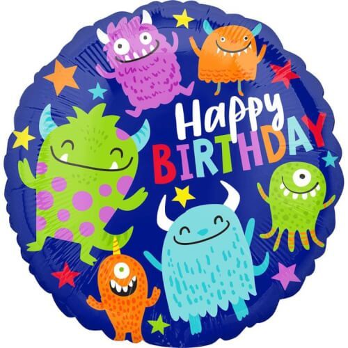 amscan® Little Monsters - Happy Birthday Folienballon