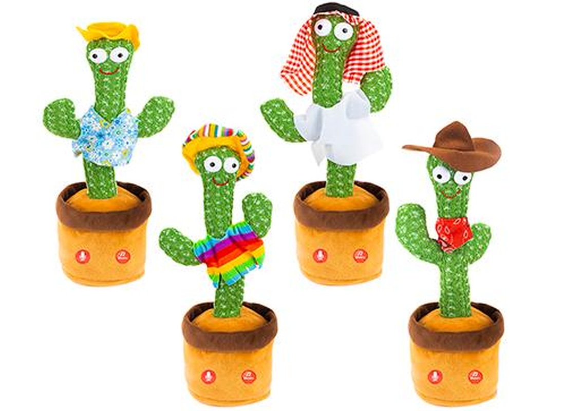 Tanzender Kaktus, sprechendes Kaktusspielzeug, tanzender Kaktus  nachahmendes Spielzeug wiederholt, was Sie sagen, elektronisches tanzendes  Singen Kaktus Spielzeug mit LED-Licht USB Chargin