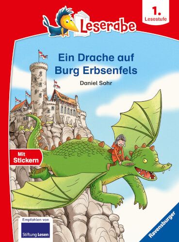Ravensburger® Leserabe - Ein Drache auf Burg Erbsenfels, 1. Lesestufe