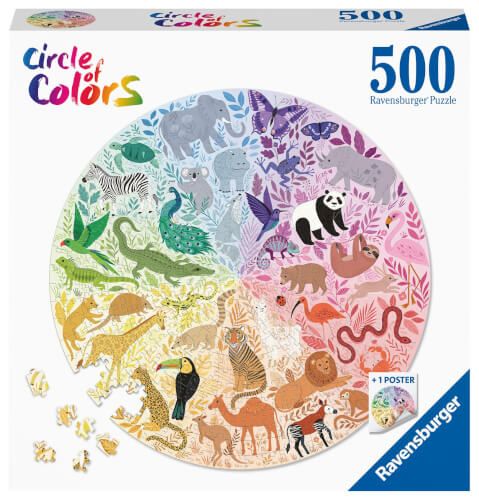 Ravensburger® Puzzle Circle of Colors - Animals, 500 Teile