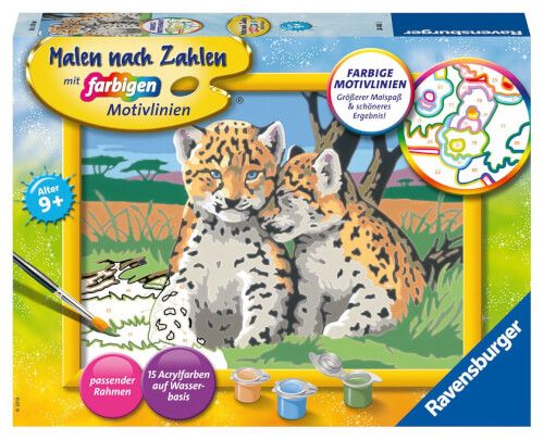 Ravensburger® Malen nach Zahlen - Kleine Leoparden