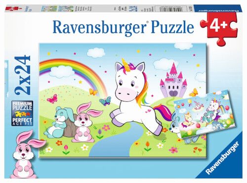 Ravensburger® Puzzle - Märchenhaftes Einhorn, 2x24 Teile