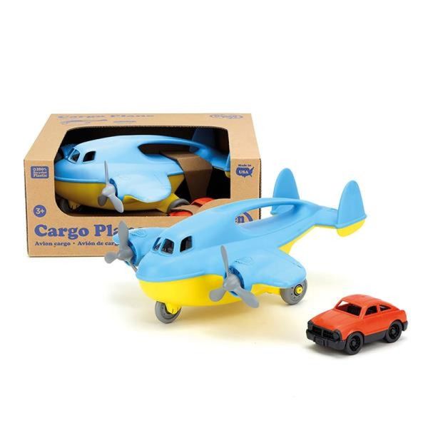 Greentoys - Frachtflugzeug blau mit Auto