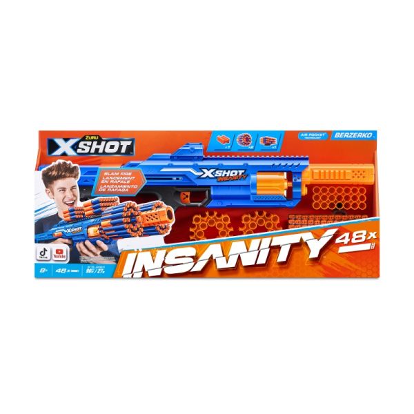 ZURU XSHOT INSANITY - Berzerko Blaster mit 48 Darts