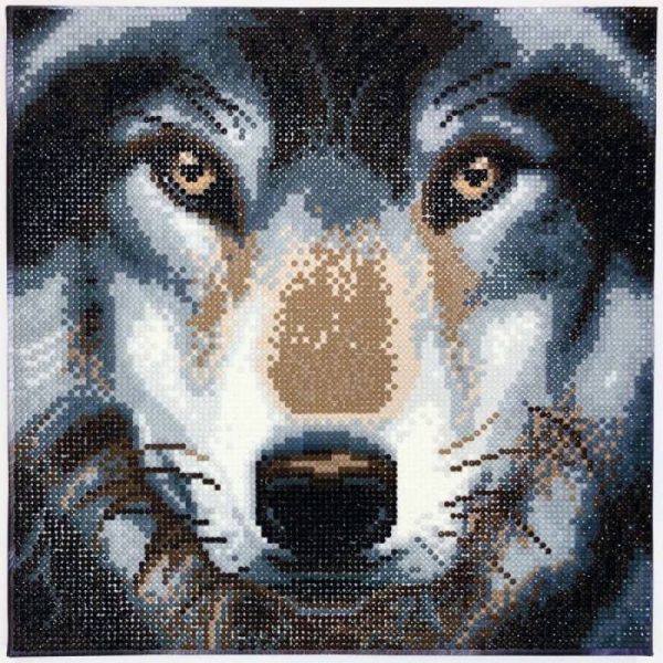 Vedes Crystal Art - Wolf 30x30 cm