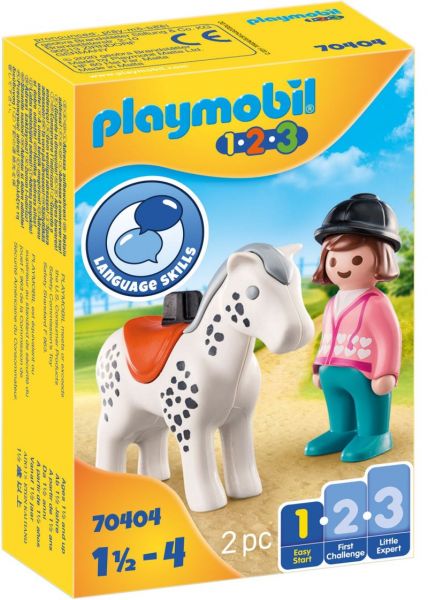PLAYMOBIL® 1.2.3. - Reiterin mit Pferd
