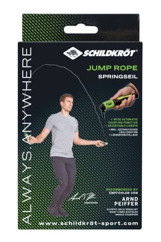 Schildkröt® Fitness - JUMP ROPE Springseil (black-green), mit Zählwerk,