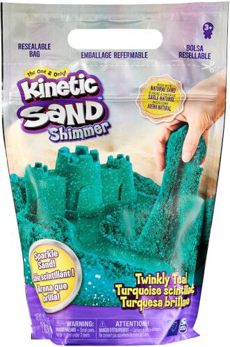 Kinetic Sand - Glitzer Sand Twinky Teal, 907 Gramm