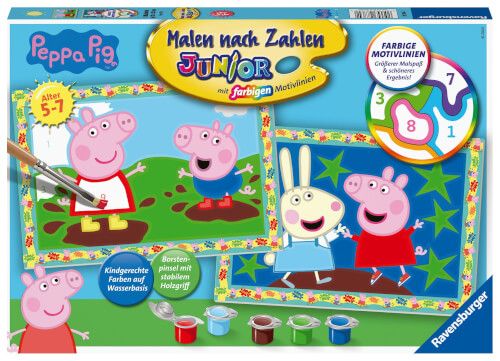 Teddy | Ravensburger® Malen Toys Kinderwelt Pig nach Zahlen - Peppa