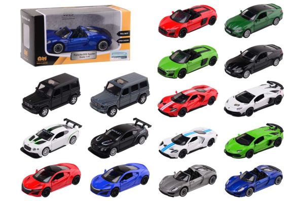 Johntoy - Super Cars 1:38 Pull Absolute Motors, sortiert