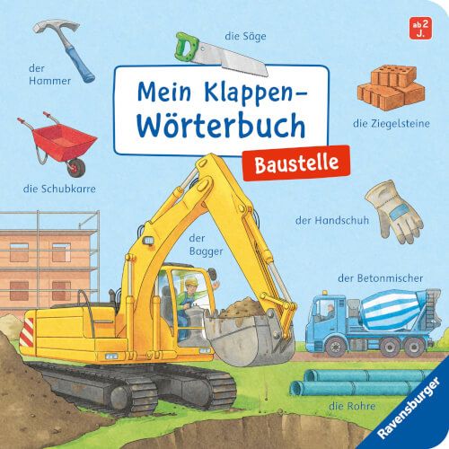 Ravensburger® Bücher - Mein Klappen-Wörterbuch: Baustelle