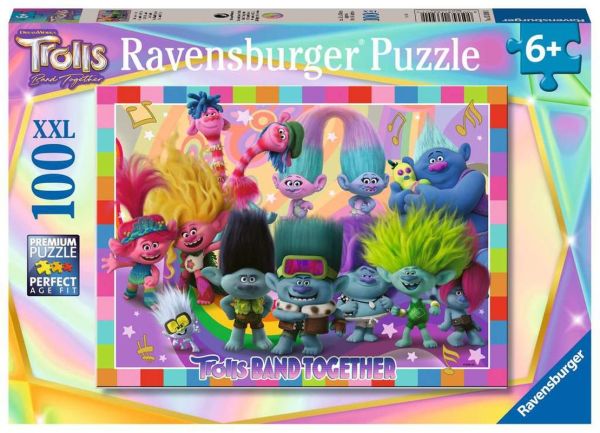 Ravensburger® Kinderpuzzle XXL - Trolls 3, 100 Teile