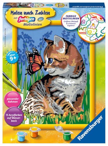 Ravensburger® Malen nach Zahlen - Katze mit Schmetterling