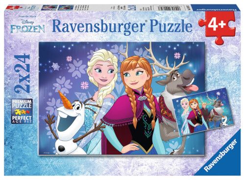 Ravensburger® Puzzle - Disney Die Eiskönigin Nordlichter, 2x24 Teile