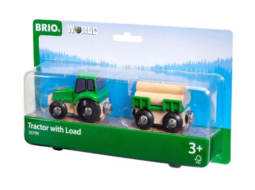 BRIO® World - Traktor mit Holz-Anhänger