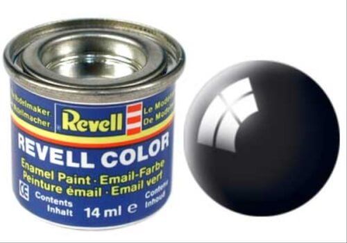 Revell Modellbau - Email Color Schwarz, glänzend 14 ml