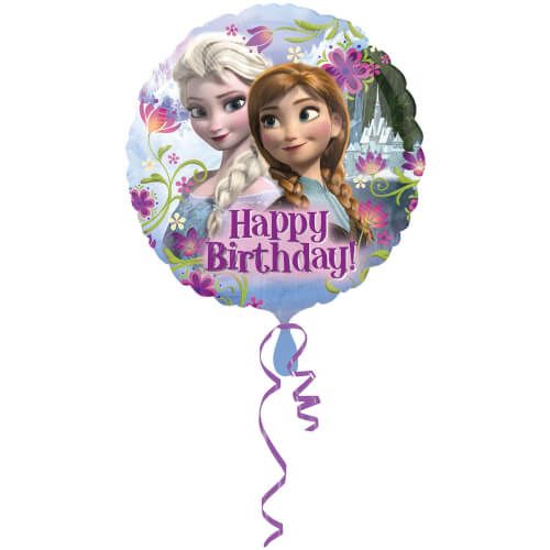 amscan® Frozen - Happy Birthday Folienballon rund, Ø 43 cm