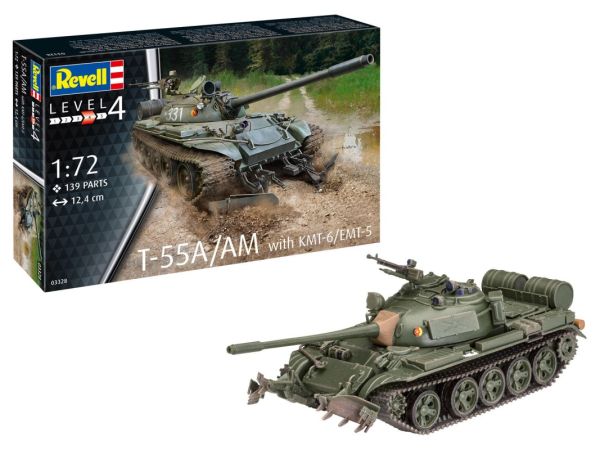 Revell Modellbau - T-55A/AM with KMT-6/EMT-5