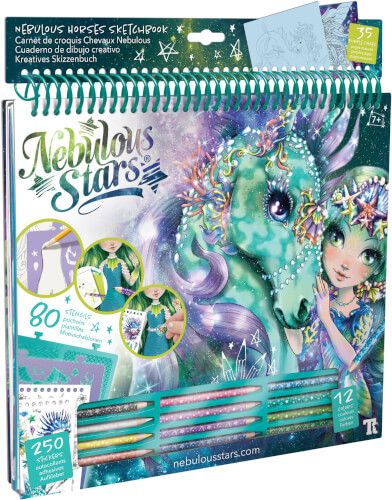 Nebulous Stars™ - Kreatives Skizzenbuch Fantasiepferde Wasser